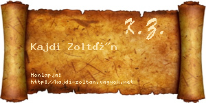 Kajdi Zoltán névjegykártya