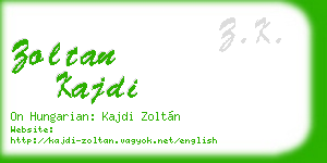 zoltan kajdi business card